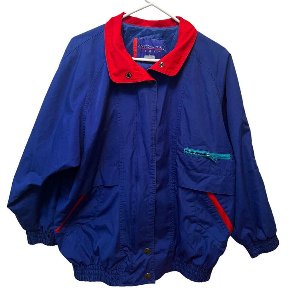 VTG Preston & York Mens Coat Jacket Snap Zip Grandpa Jacket No Sz Tag Sz…
